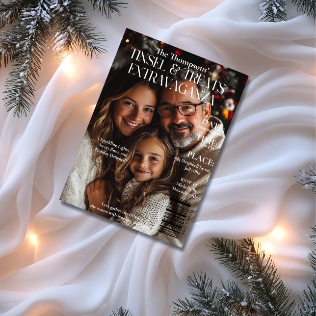 Tinsel & Treats Extravaganza Magazine Cover photo Invitation (Tinsel & Treats Extravaganza Magazine Cover photo Invitation)