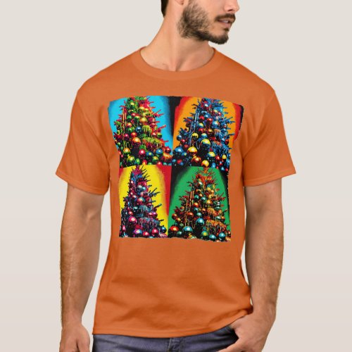 Tinsel Twist Arts Festive Fir Christmas Tree 1 T_Shirt