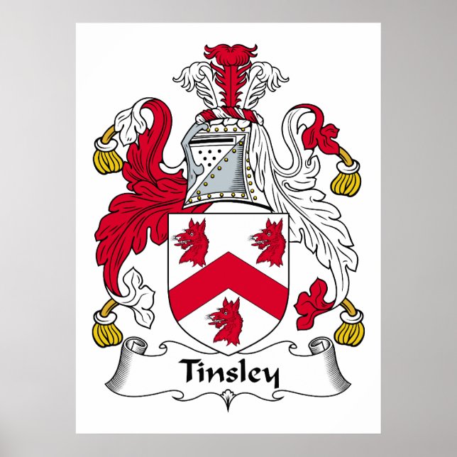 Tinsley Family Crest Poster (Front)