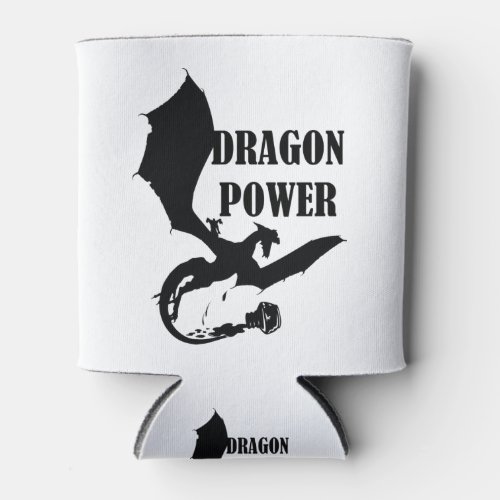 Tinta derramada forma Dragon en negro 2 Can Cooler