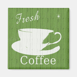 Tintable Weathered Fresh Coffee Sign Magnet