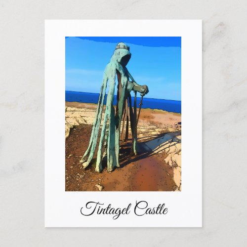 Tintagel King Arthur Monument  Cornwall   Postcard