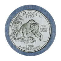 Tinted Alaska State Quarter Design