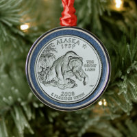 Tinted Alaska State Quarter Design