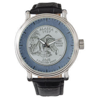Tinted Alaska State Quarter Design Watch