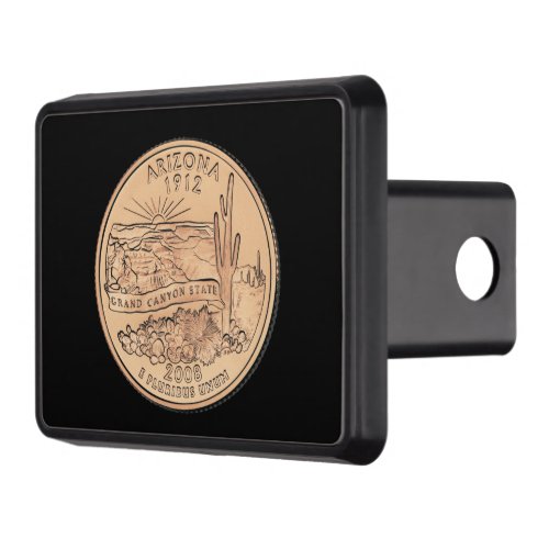 Tinted Arizona State Quarter Design  Hitch Cover