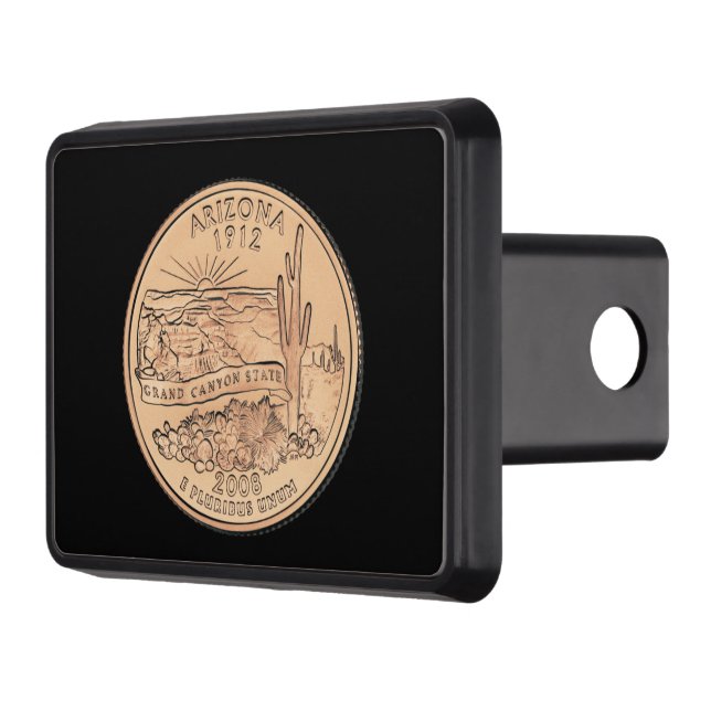 Tinted Arizona State Quarter Design  Hitch Cover (Left)