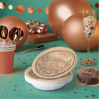 Tinted Arizona State Quarter Design Paper Bowl