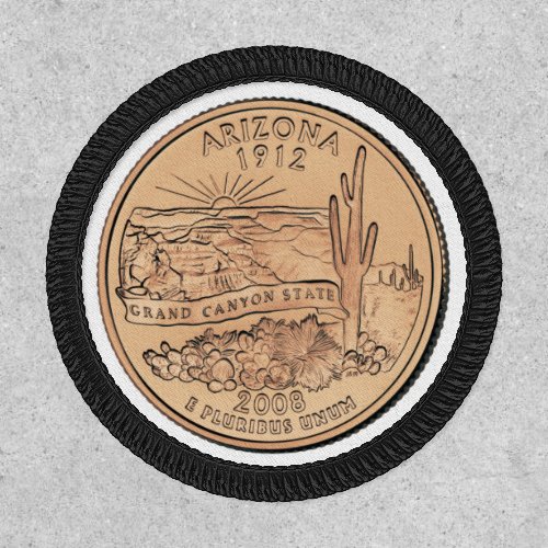 Tinted Arizona State Quarter Design  Patch