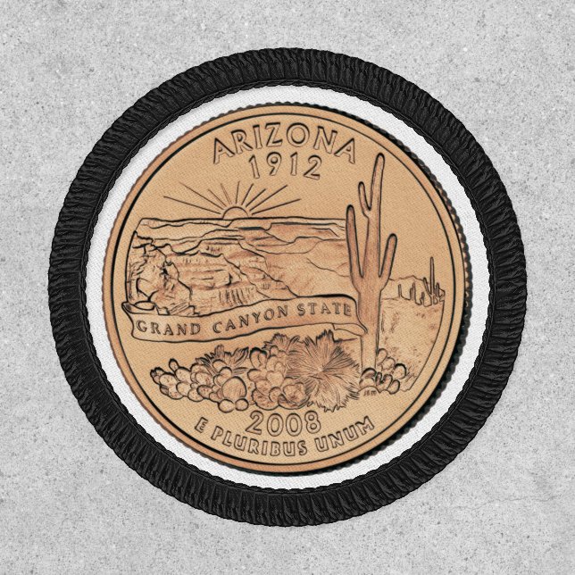 Tinted Arizona State Quarter Design  Patch (Front)