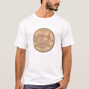 Tinted Arizona State Quarter Design T-Shirt