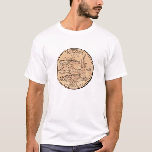 Tinted Arizona State Quarter Design  T_Shirt