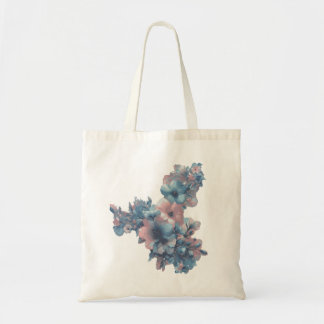 Tinted Futurism Floral Design Tote Bag