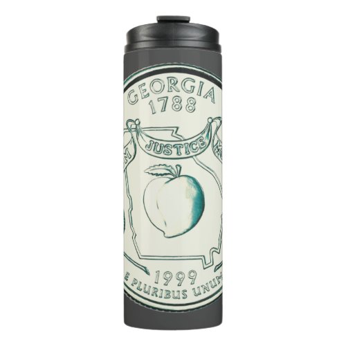 Tinted Georgia State Quarter Design  Thermal Tumbler