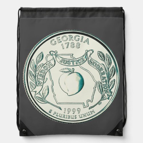 Tinted Georgia State Quarter Design  Tote Bag