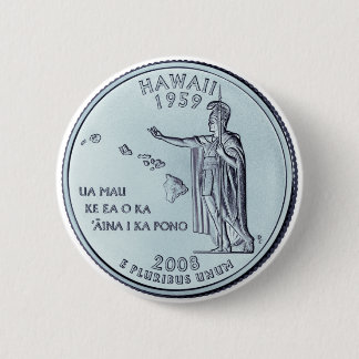 Tinted Hawaii State Quarter Design Button