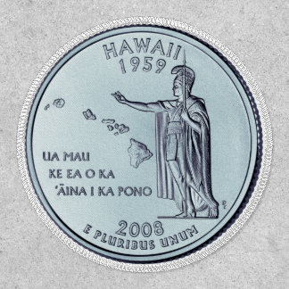 Tinted Hawaii State Quarter Design Iron On Patch