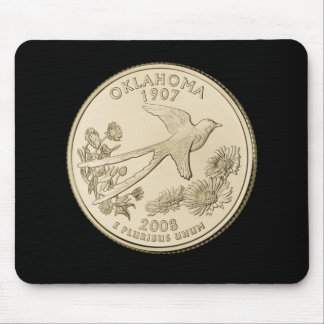 Tinted Oklahoma State Quarter Design  Mouse Pad