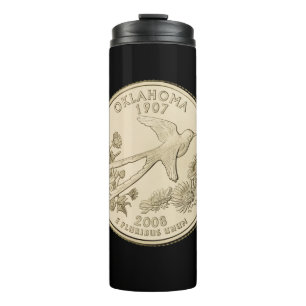 Tinted Oklahoma State Quarter Design Thermal Tumbler