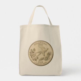 Tinted Oklahoma State Quarter Design Tote Bag