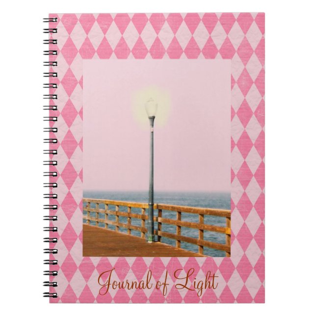 Tinted Pier Lamp Post Pink Argyle Journal (Front)