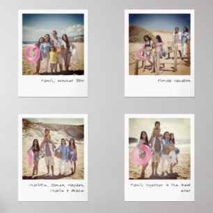 Tinted Retro Photographs With Handwritten Font Wall Art Sets