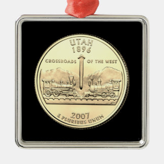 Tinted Utah State Quarter Metal Ornament