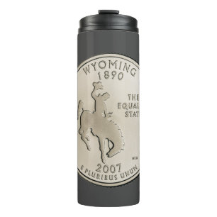 Tinted Wyoming State Quarter Design Thermal Tumbler