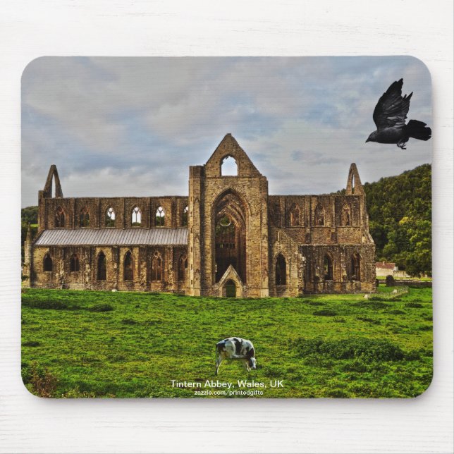 Tintern Abbey Cistercian Monastery Pastoral Scene Mouse Pad (Front)