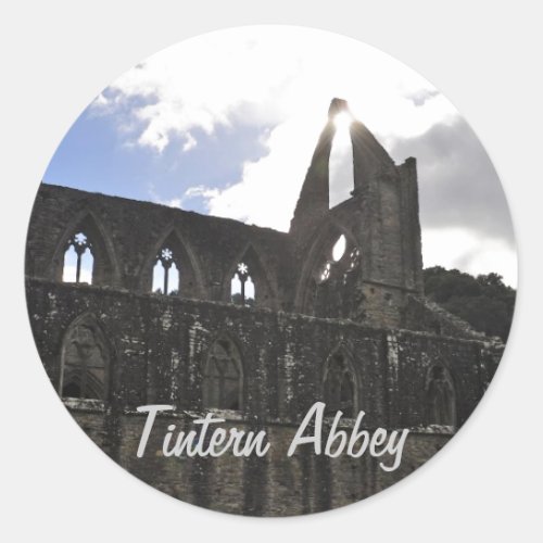 Tintern Abbey Cistercian Monastery Wales Classic Round Sticker