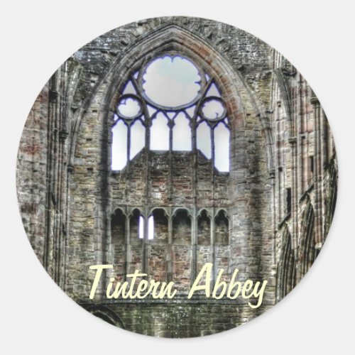 Tintern Abbey Cistercian Monastery Wales Classic Round Sticker