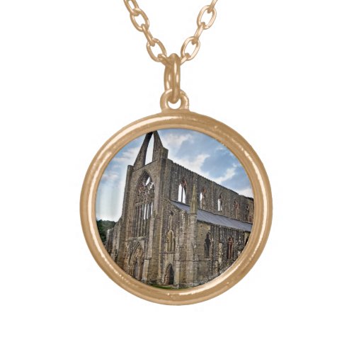 Tintern Abbey Cistercian Monastery Wales Gold Plated Necklace