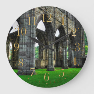 Tintern Abbey, Cistercian Monastery, Wales Large Clock