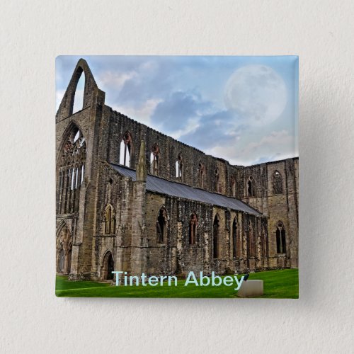 Tintern Abbey Cistercian Monastery Wales Pinback Button