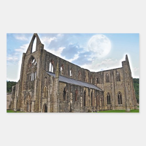 Tintern Abbey Cistercian Monastery Wales Rectangular Sticker