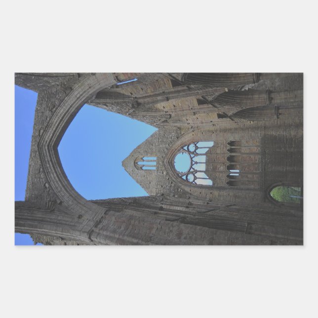 Tintern Abbey, Cistercian Monastery, Wales Rectangular Sticker (Front)