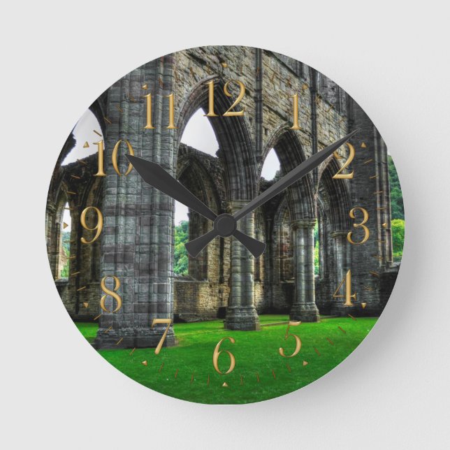 Tintern Abbey, Cistercian Monastery, Wales Round Clock (Front)