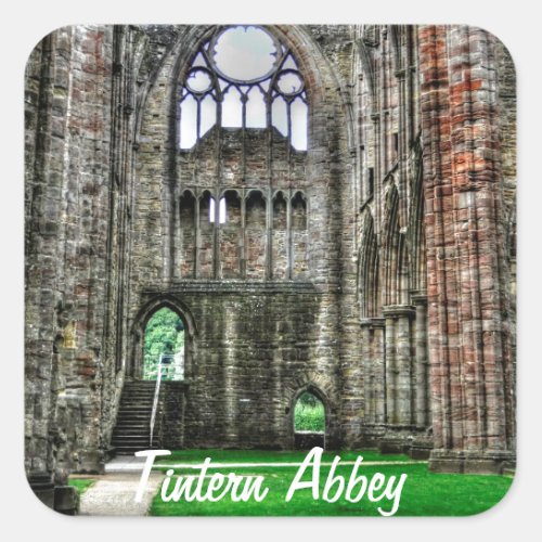 Tintern Abbey Cistercian Monastery Wales Square Sticker