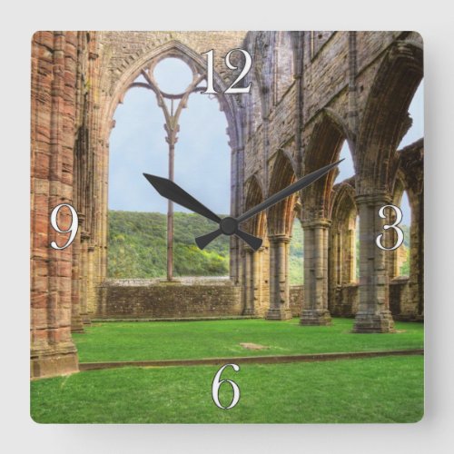 Tintern Abbey Cistercian Monastery Wales Square Wall Clock