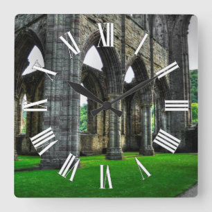 Tintern Abbey, Cistercian Monastery, Wales Square Wall Clock