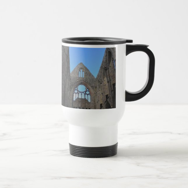 Tintern Abbey, Cistercian Monastery, Wales Travel Mug (Right)
