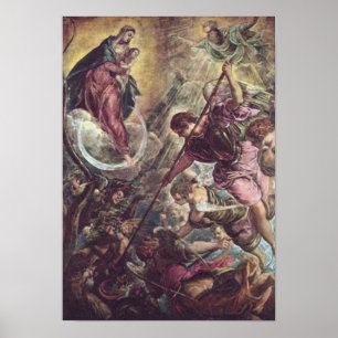 Tintoretto - Archangel Michael Fights Satan Poster