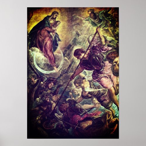 Tintoretto  Archangel Michael Fights Satan Poster