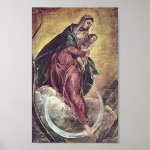 Tintoretto Crescent Moon Madonna Maria Apocalypse Poster