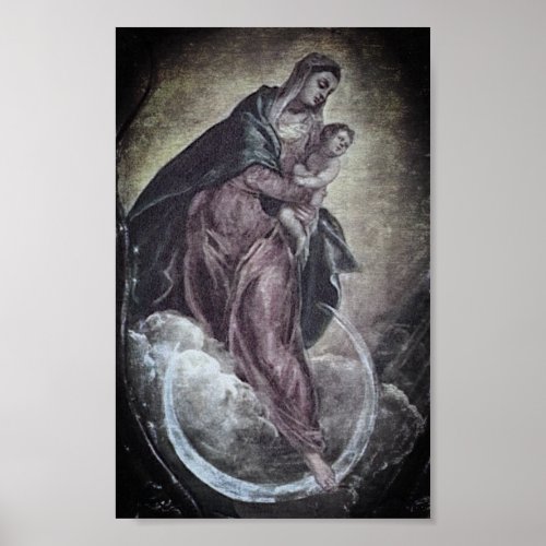 Tintoretto Crescent Moon Madonna Mary Apocalypse Poster
