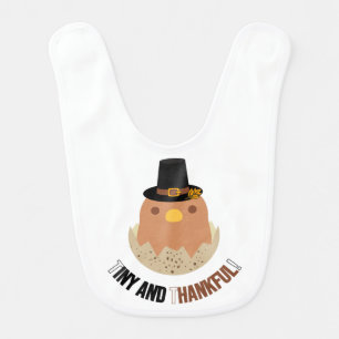 Tiny and Thankful! Little Bird Thanksgiving Gift Baby Bib