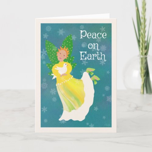 Tiny Angel Peace on Earth Holiday Card