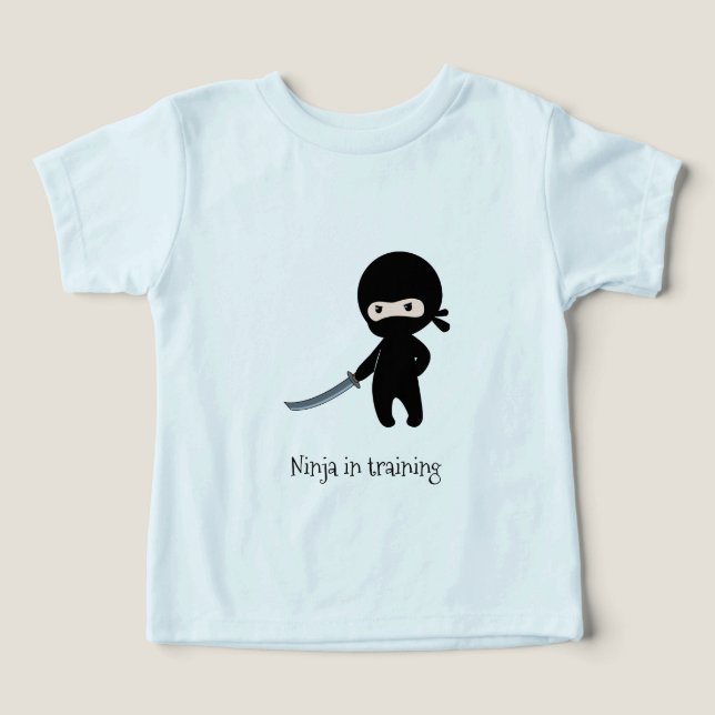Tiny Angry Ninja in Training Toddler T-shirt (Design Front)