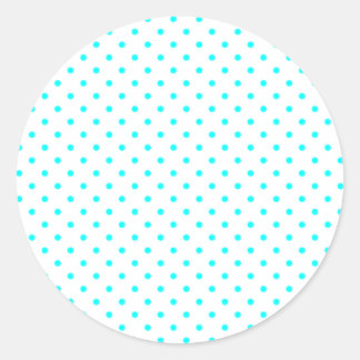Tiny Aqua Dots Classic Round Sticker