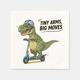 Tiny Arms. Big Energy. Dino on Wheels! Napkins